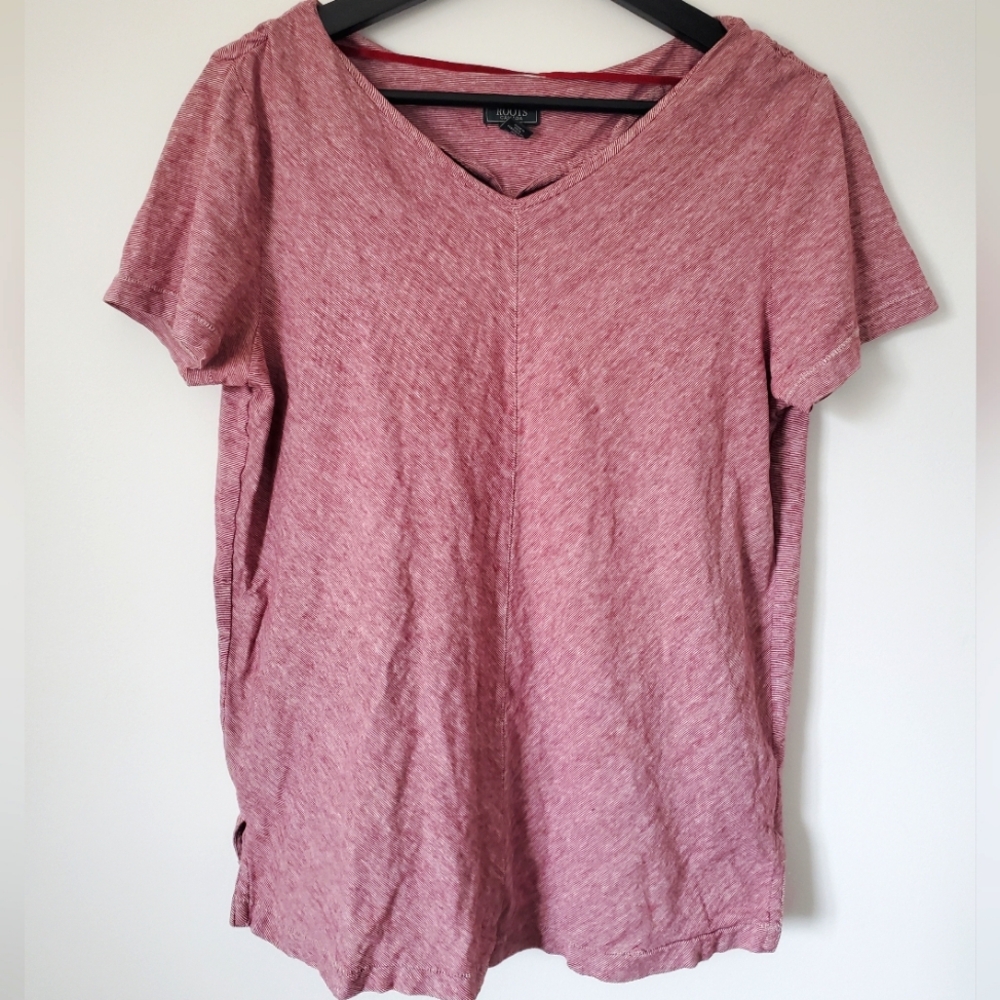 Roots Women's V-Neck Top size S
